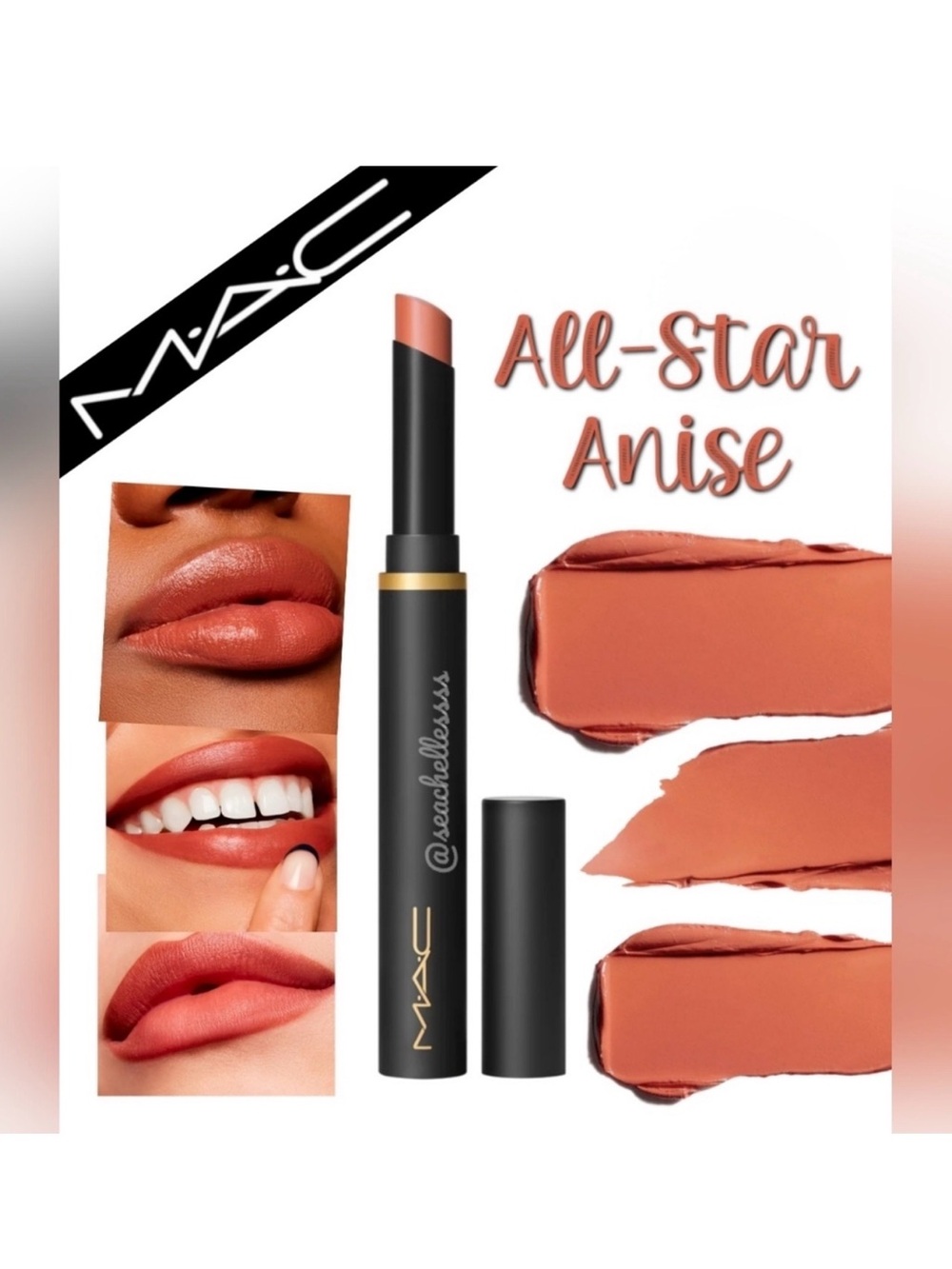 MAC Cosmetics Powder Kiss Velvet Blur Stick All-Star Anise Soft Terracotta BNIB
